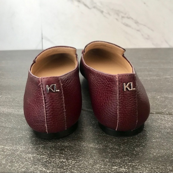 NEW Karl Lagerfeld Destine Burgundy Pointed Flats - Picture 4 of 4